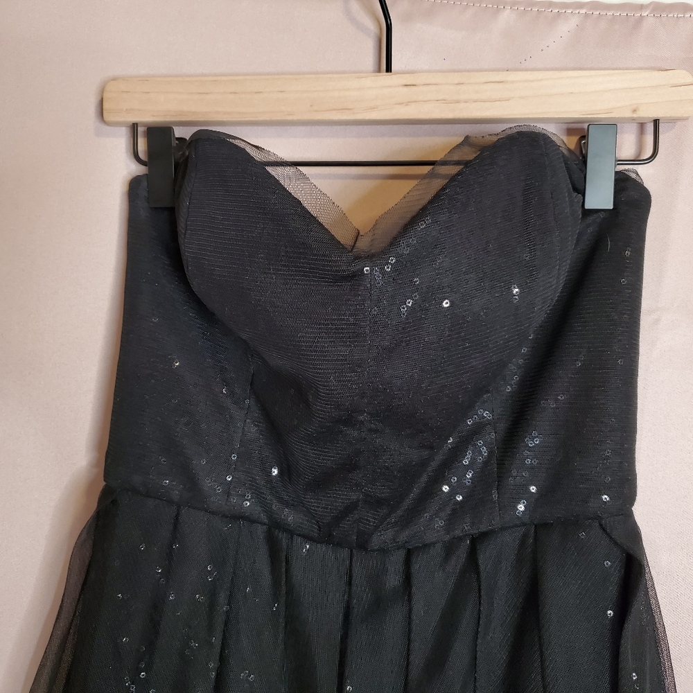 BCBG Max Azria High-Low Sequin and Tulle Dress - Picture 3 of 9
